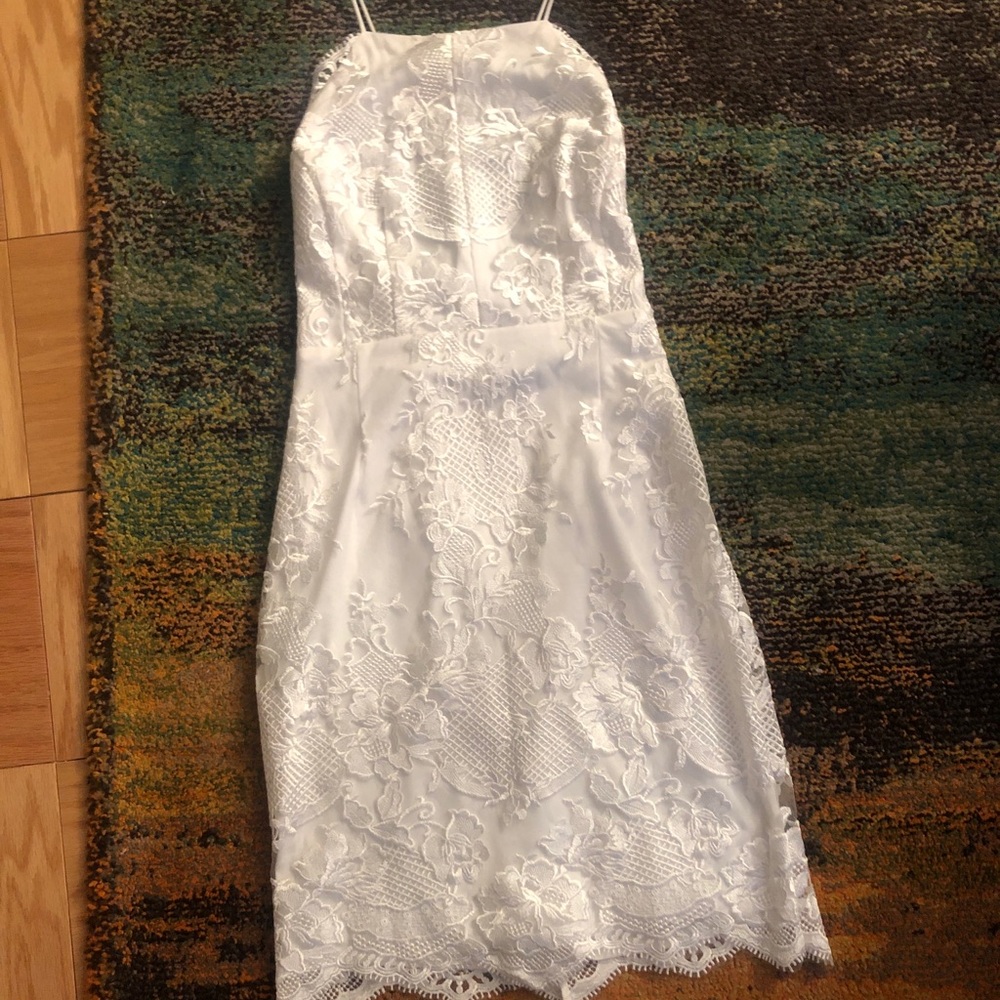 Lulus white knee length dress